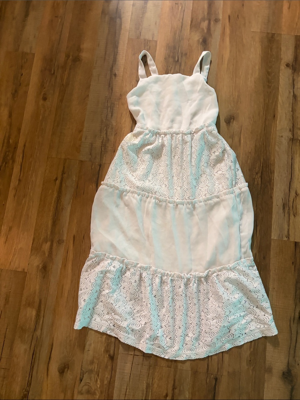 wonder nation White Lace Tiered Sundress
